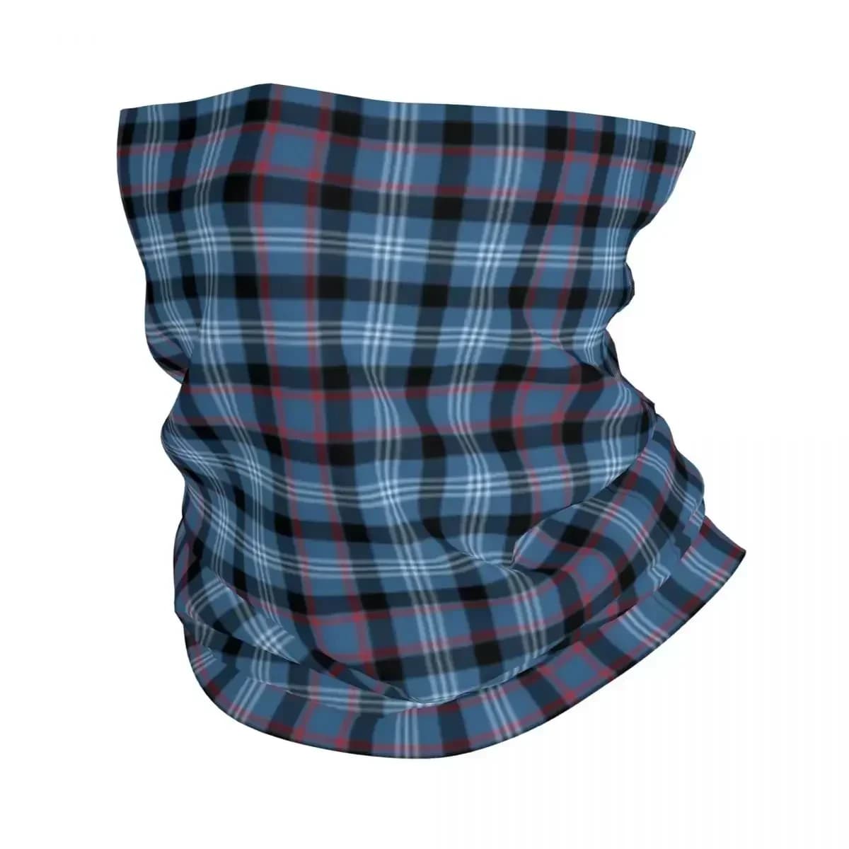 Fitzgerald Tartan Pattern Blue Irish Plaid Bandana Neck Gaiter Printed Wrap Mask Scarf Warm Balaclava Riding Unisex All Season