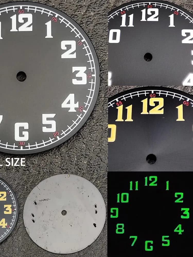 THE STYLISH 33.8MM DIAL IS SUITABLE FOR THE NH35 MOVEMENT LUMINOUS LITERAL SPORTS WATERPROOF CALENDAR