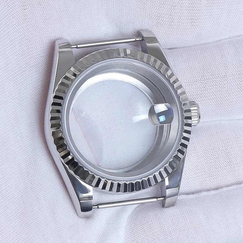 High Quality Tooth Bezel Sapphire Crystal Glass Water Resistanst Watch Case For Nh35 Nh36 NH34 Mechanical Automatic Movement