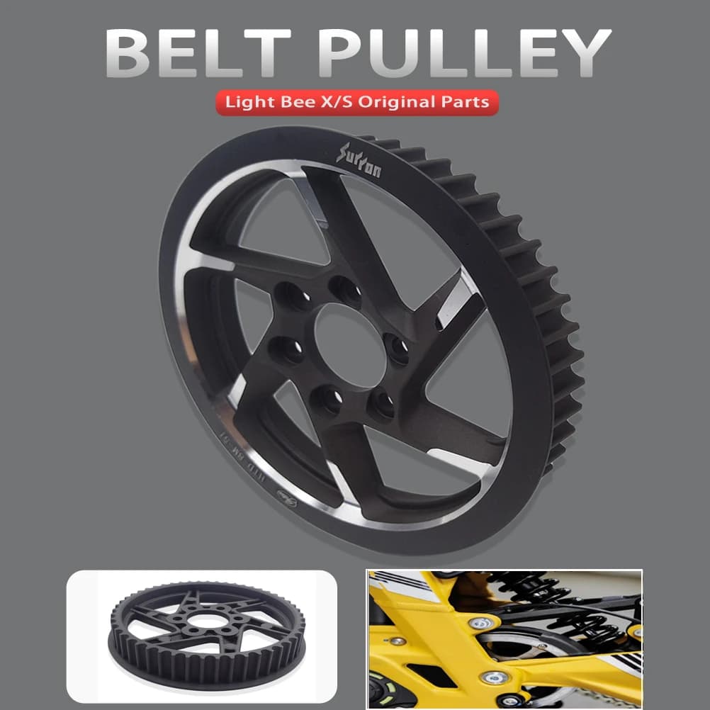 For Surron Light Bee X S Original Parts Transmission Gear Rear Belt Pulley Motorcycle Accessories Center Axle Sleeve Drive Wheel