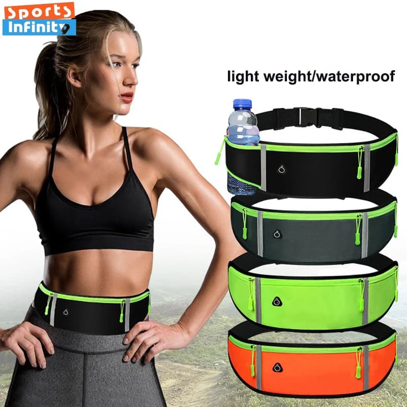 Sports Running Bag Men Women Waist Bag Mobile Cell Phone Pouch Waterproof Invisible Belt Bag for Outdoors Gym Sport Bags