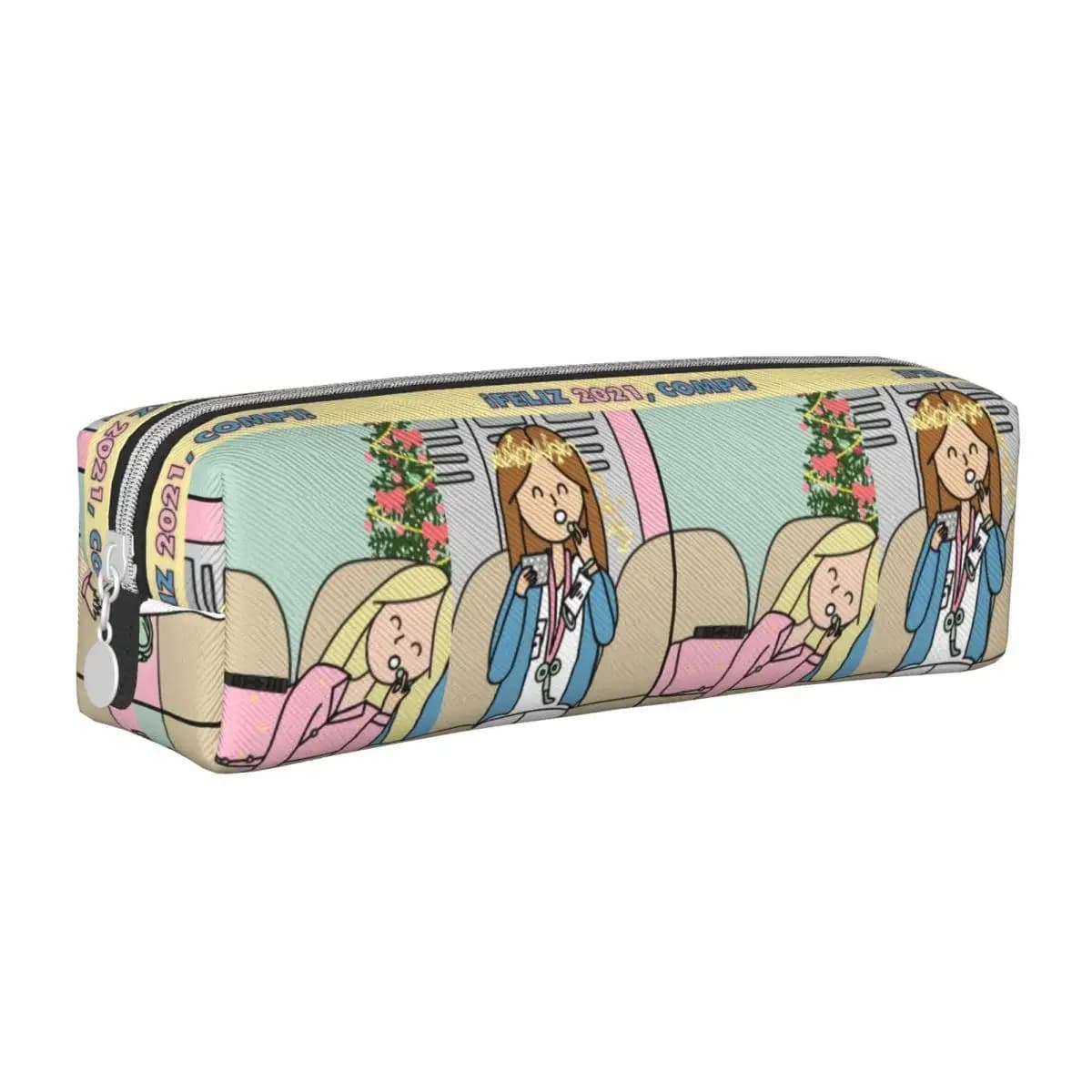 Enfermera En Apuros Pencil Case Doctor Nurse Pencilcases Pen Holder for Girl Boy Big Capacity Bags Office Zipper Stationery