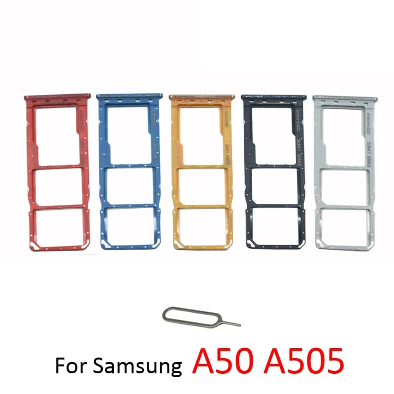 SIM Card Tray Holder For Samsung Galaxy A50 A505F A505FM A505FN Phone New Micro SD Card Slot Adapter Repair Parts