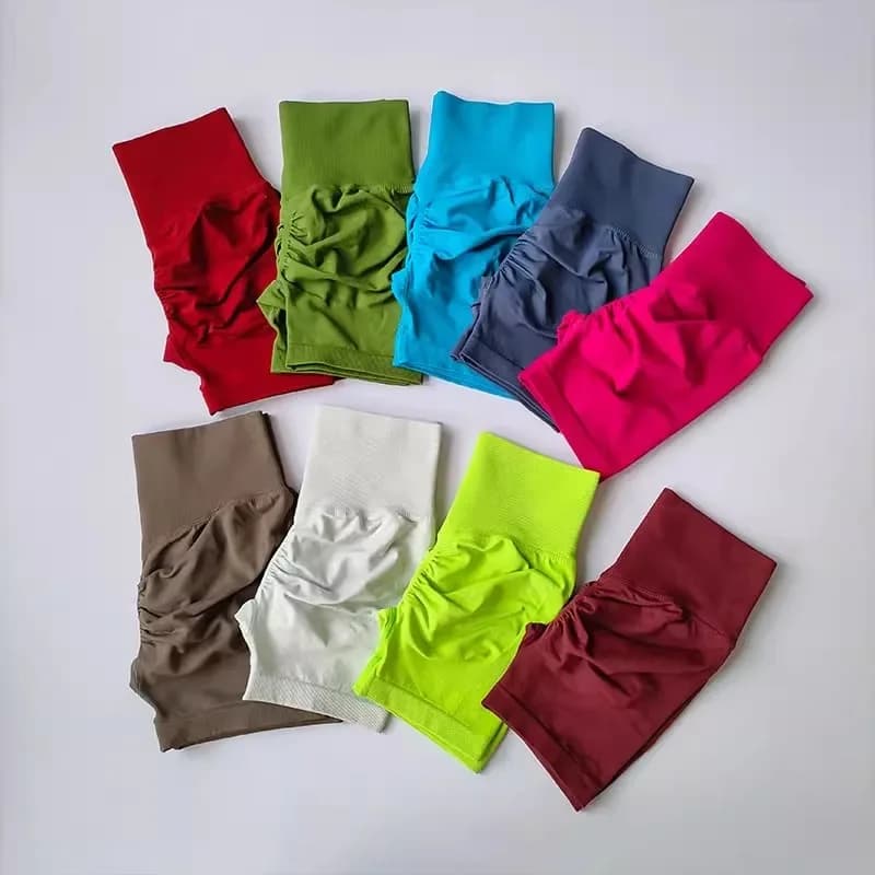 Summer Women's Yoga Shorts High Waist Breathable Fitness  Shorts Lift Sports Running Shorts Cycling Push-Up Workout Gym Shorts