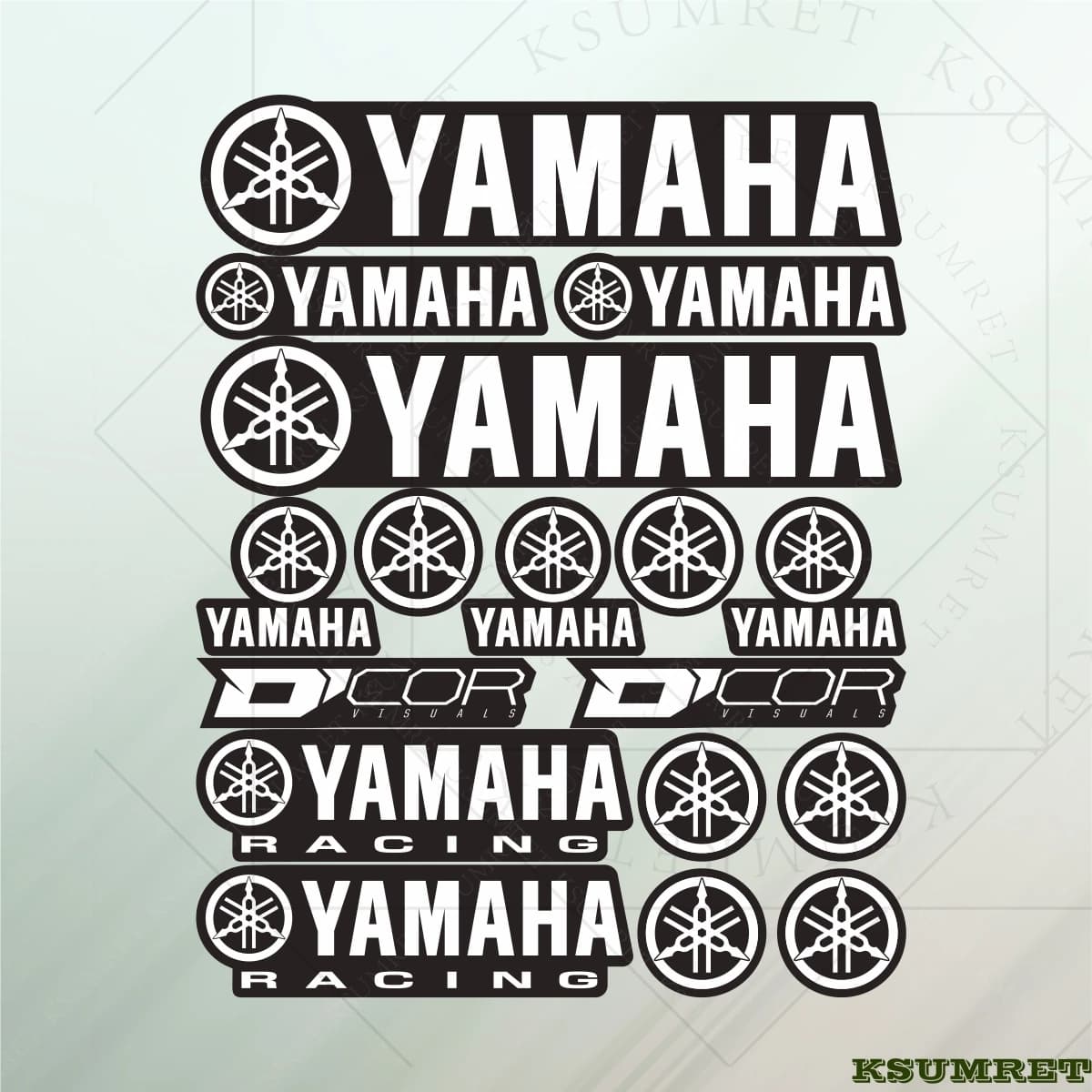 Vinyl For Yamaha Sticker Motorcycle Decals Logo Waterproof Reflection Kit