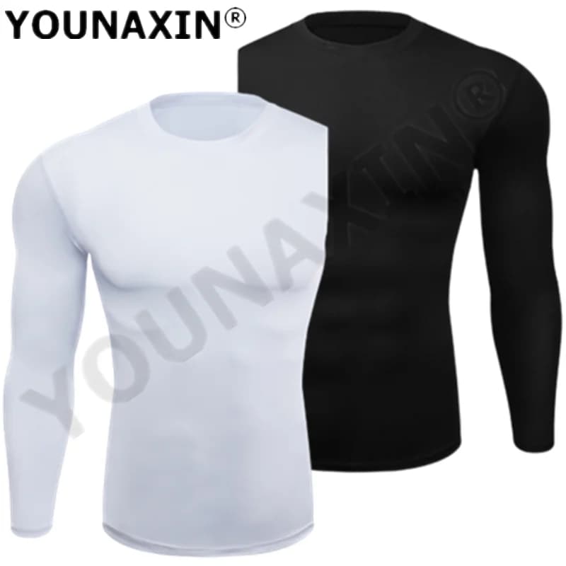 Men's One Arm Long Sleeves Sports T-Shirts Basketball Base Layer Tight Gym Fitness Running Top Outdoor Clothes S M L XL 2XL 3XL