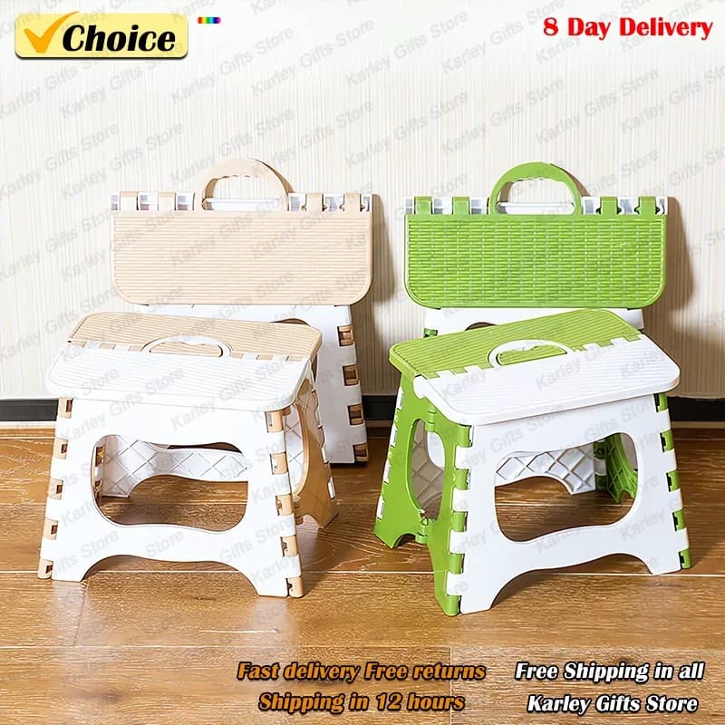 Karley Gifts Plastic Folding Stool Portable Outdoor Stool Household Matzah Children Study Small Stool Train Small Bench Gifts