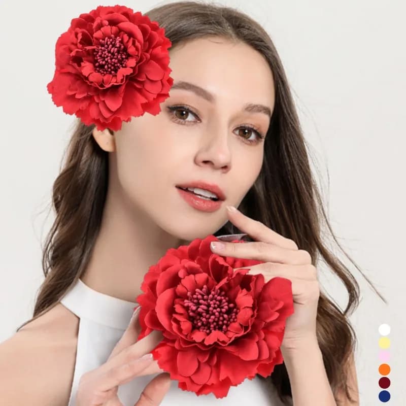 Bride Hair Accessories Wedding Single Party Shooting Props Floral Fall Peony Hair Flower Clips Brooch Boutique Hair Accessories