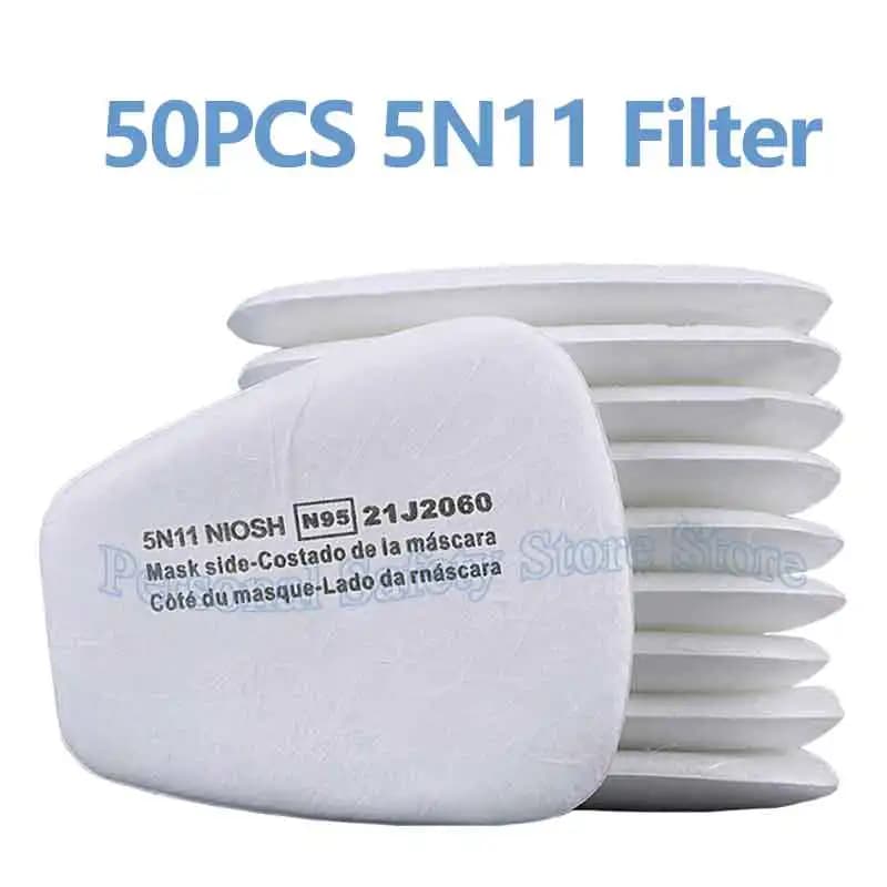 5N11 Dust Cotton Filter Paper 501 Holder For 3M 6001/6200/7502/6800 Chemical Spraying Painting Respirator Gas Mask Accessories
