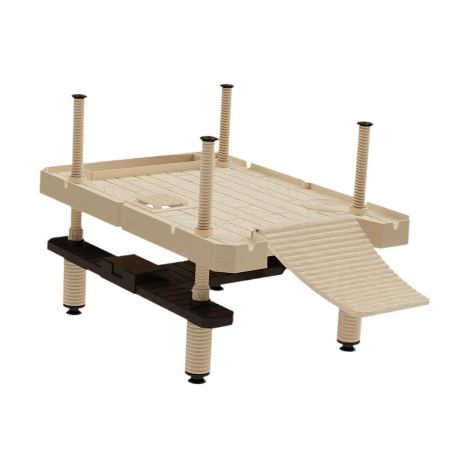 Turtle Basking Platform with Ladder Aquarium Float Decoration for Bearded Dragon Semi Aquatic Animals Turtles Reptiles Terrapin