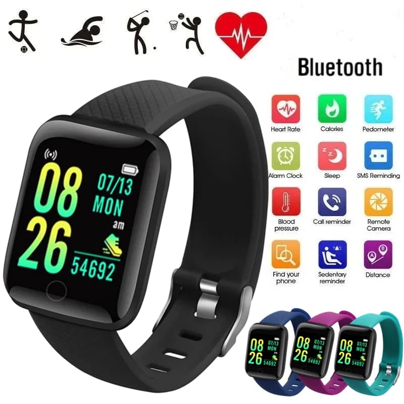 Fashion Smart Watches Sport Men Fitness Woman Smartwatch SMS Social APP Message Reminder Music Playback Alarm Clock Bracelet D13