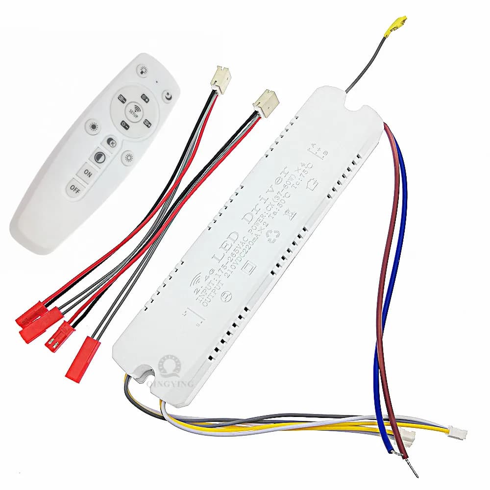 1pcs AC220V 2.4G RF Intelligent LED Driver 37-60Wx4 240W DC110-210V Remote & App Control Color Changeable Dimming Transformer