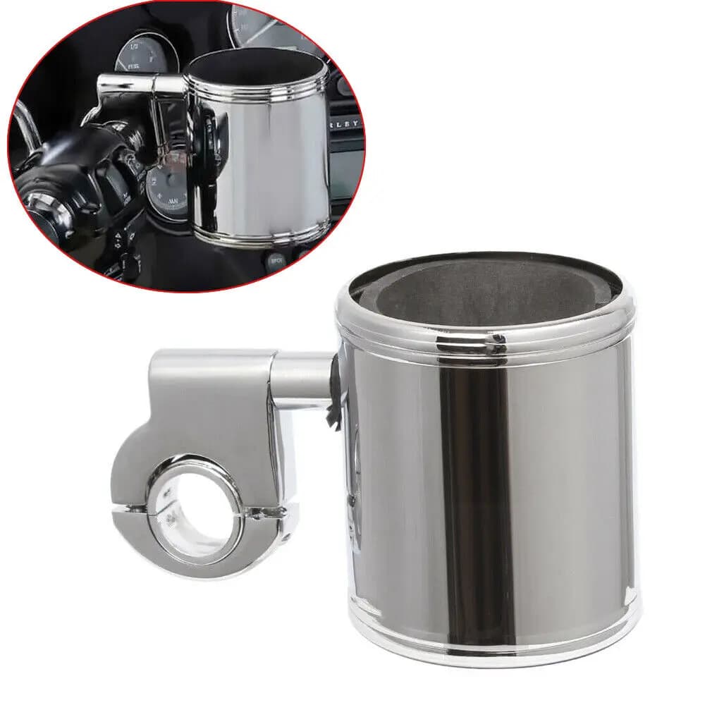 Universal Motorcycle Adjustable Plastic Cup Holder Chrome Handlebar Drink Bottle Holder For Harley Honda Yamaha Dyna Road King
