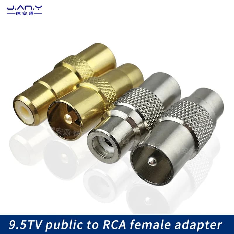 Copper plated RCA female conversion 9.5TV male cable TV set-top box closed-circuit plug RF antenna revolution AV lotus female