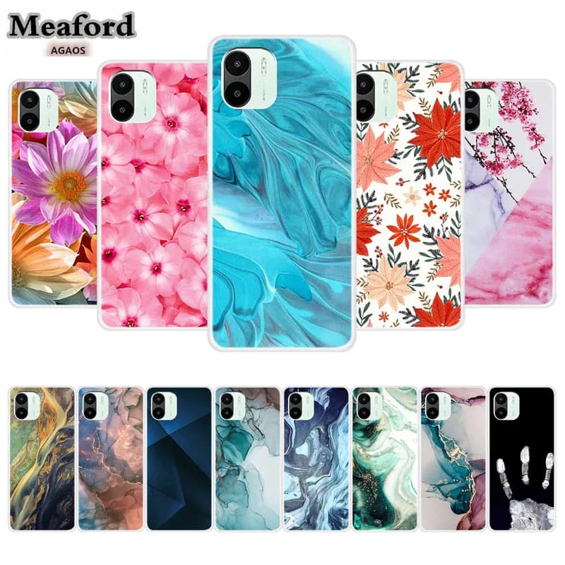 Marble Soft Case For Redmi A1 A2 A3 Silicone TPU Phone Back Cover for Xiaomi Redmi A1 A 1 2 3 Shell Clear Case Transparent Para