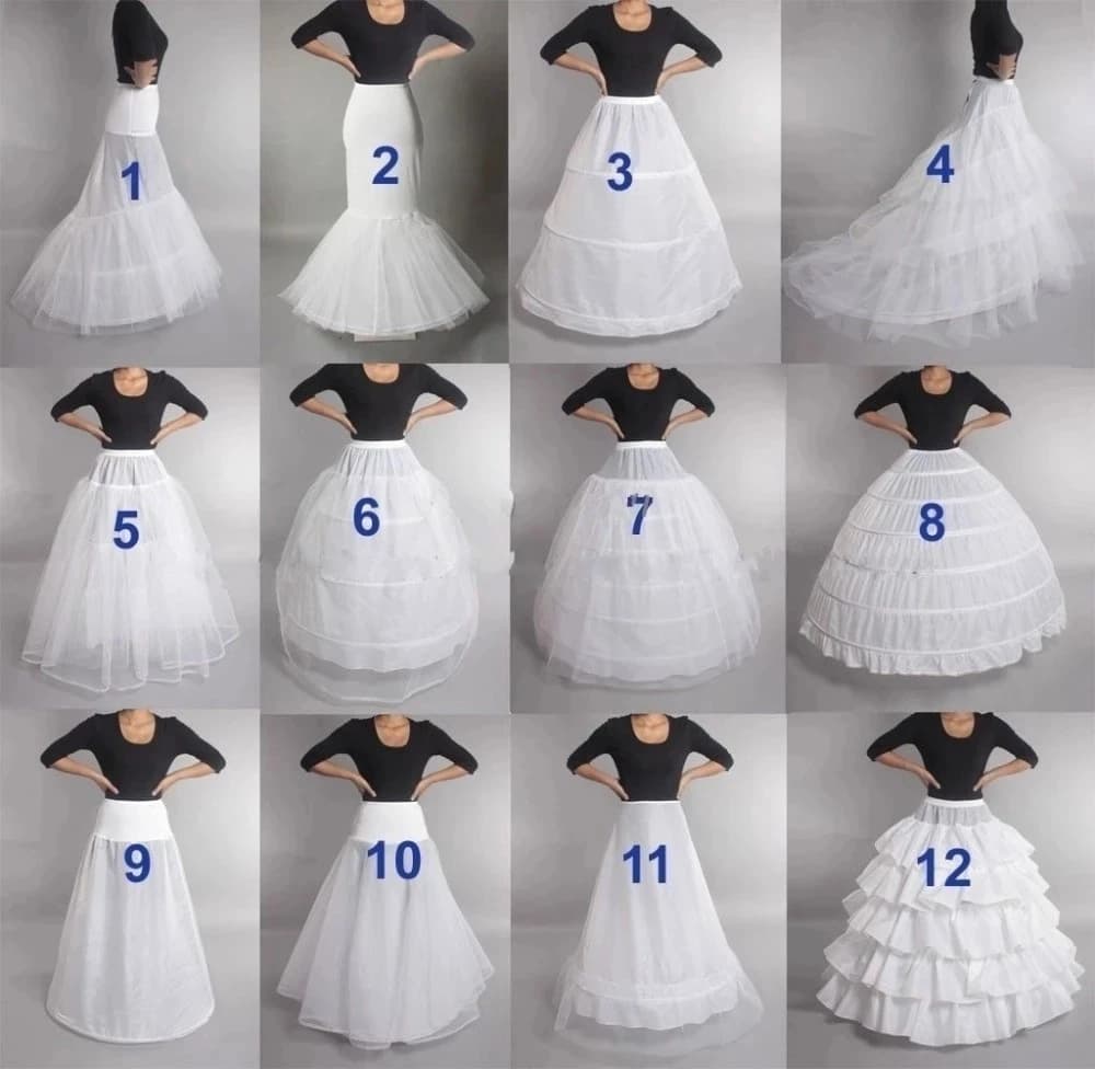 Puffy 6 Hoops Wedding Petticoat Crinoline Slip Bridal Underskirt In Stock High Quality Customized