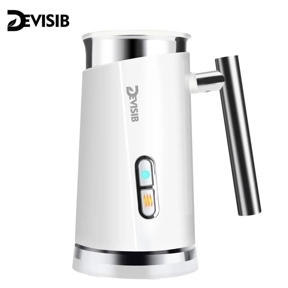 DEVSIB 3-in-1 Electric Milk Frother 300ml Automatic Warm & Cold Foam Maker for Coffee Latte Cappuccino Macchiato Hot Chocolate
