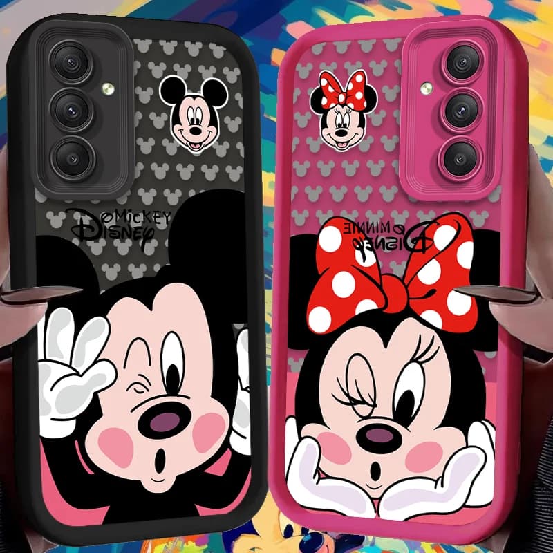 Disney Mickey Minnie Phone Case for Samsung Galaxy A16 A06 A55 A35 A15 A25 A05 A05S A24 A13 A23 A12 A22 A32 A52 A71 A51 4G Cover