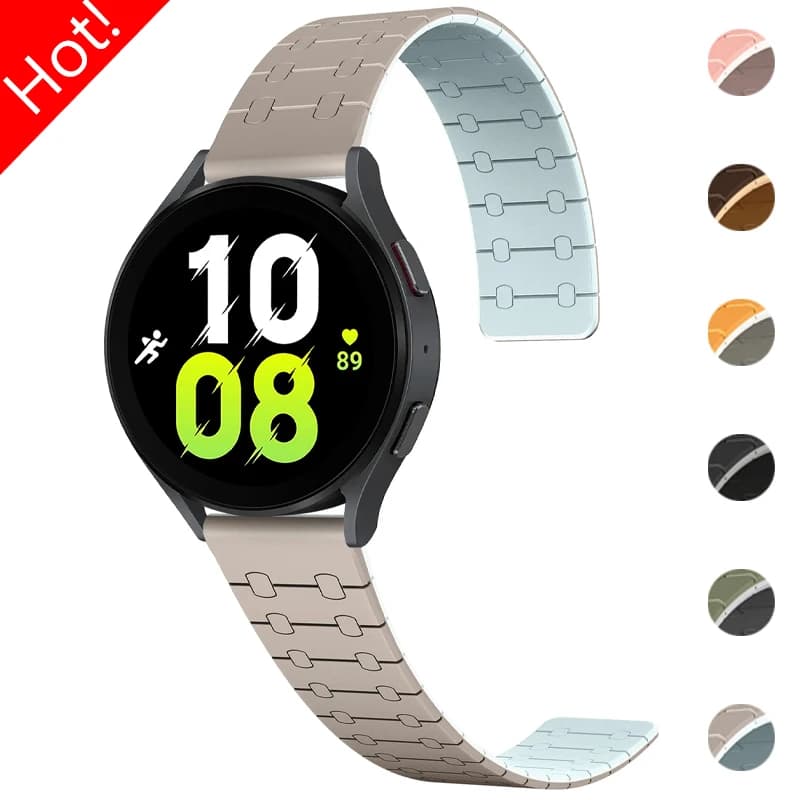 22mm Silicone Strap for Huawei Watch 4Pro GT4 3Pro Active 2 for Samsung Galaxy Watch 3 46mm Gear S3 SmartWatch Magnetic Bracelet