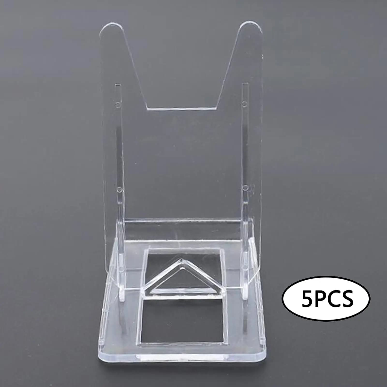 5Pcs DVD Display Stand Adjustable Clear Acrylic Desk Table Book Purse Easel Card Holder for Home Living Room Decors
