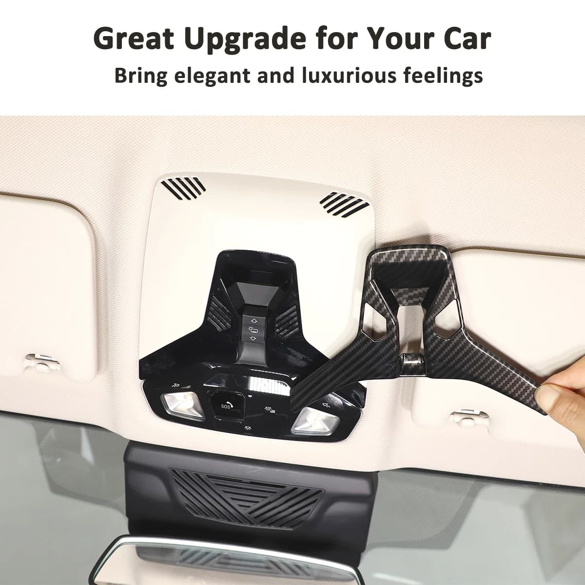 For BMW X1 U11 2023 2024 ABS Carbon Fiber Style Car Sunroof Switch Frame Decorative Cover Interior Accessories