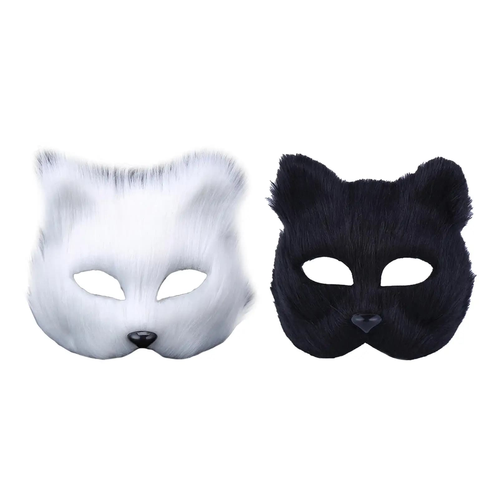 Furry Fox Mask Festival Performance Funny Role Playing Fox Halloween Mask