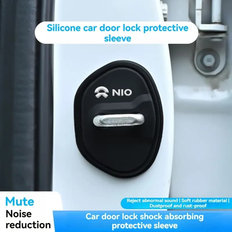 Car Door Silicone Protective Cover Door Lock Silent Anti-collision Shock-absorbing Buffer For Weilai NIO Car Accessories
