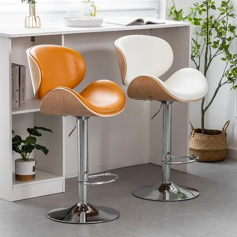 Leather Wipeable Dining Chairs Designer Waterproof Vanity Lazy Dining Chairs Single Unique Taburete Alto Lounge Suite Furniture