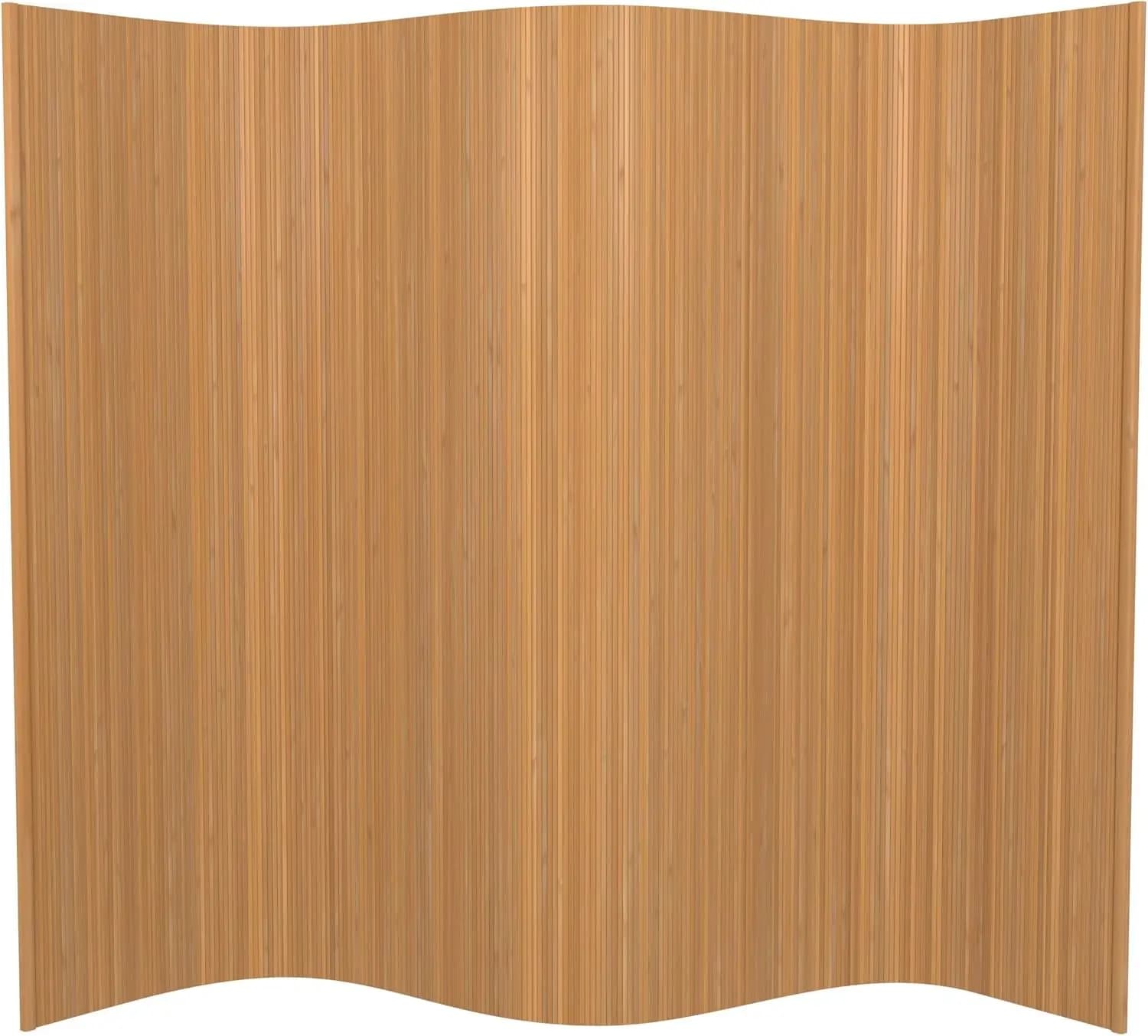 Furniture 6 ft. Tall Bamboo Wave Screen - Natural