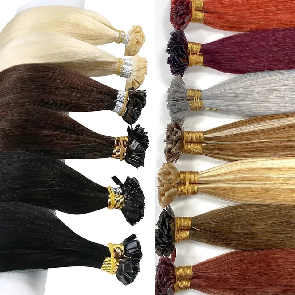 Flat Tip Human Hair Extension Remy Hair 1g/s 18-28 inch Real Remy Silky Straight Black Brown Pre Bonded Keratin Fusion Hair