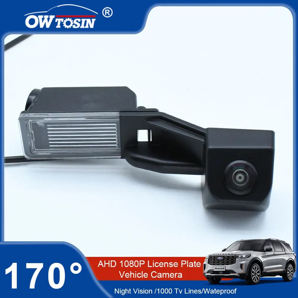 AHD 1080P 170°Car License Plate Rear View Vehicle Camera For Ford Fiesta sedan 2013 2014 2015 2016 2017 2018 Reverse Monitor