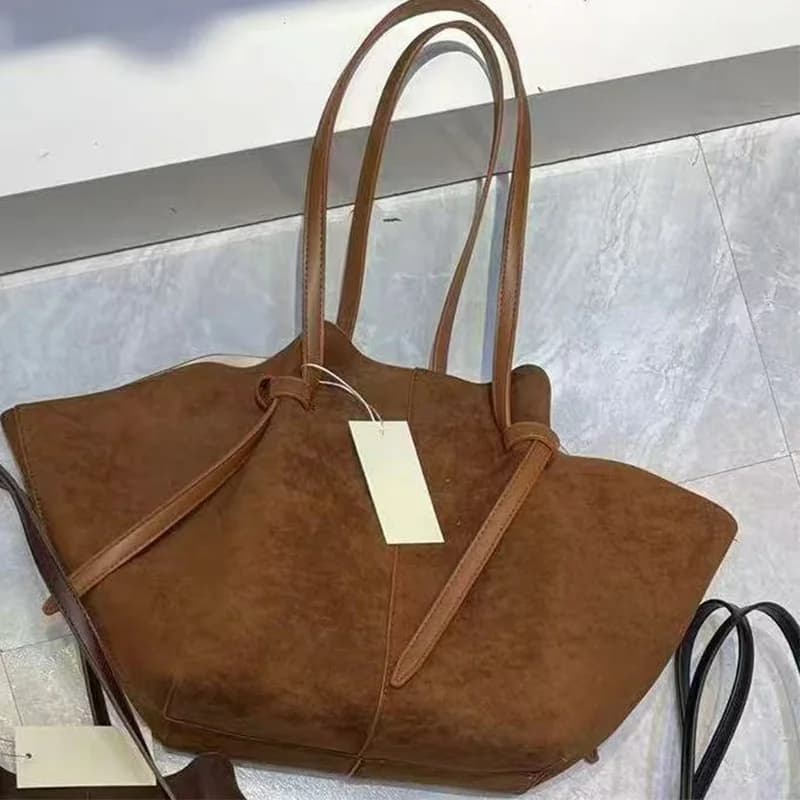 Fashion Suede Matte Large Capacity Women's Tote Bag Design Fringe Shoulder Bag Female 2025 Autumn Winter Commuter Underarm Bags