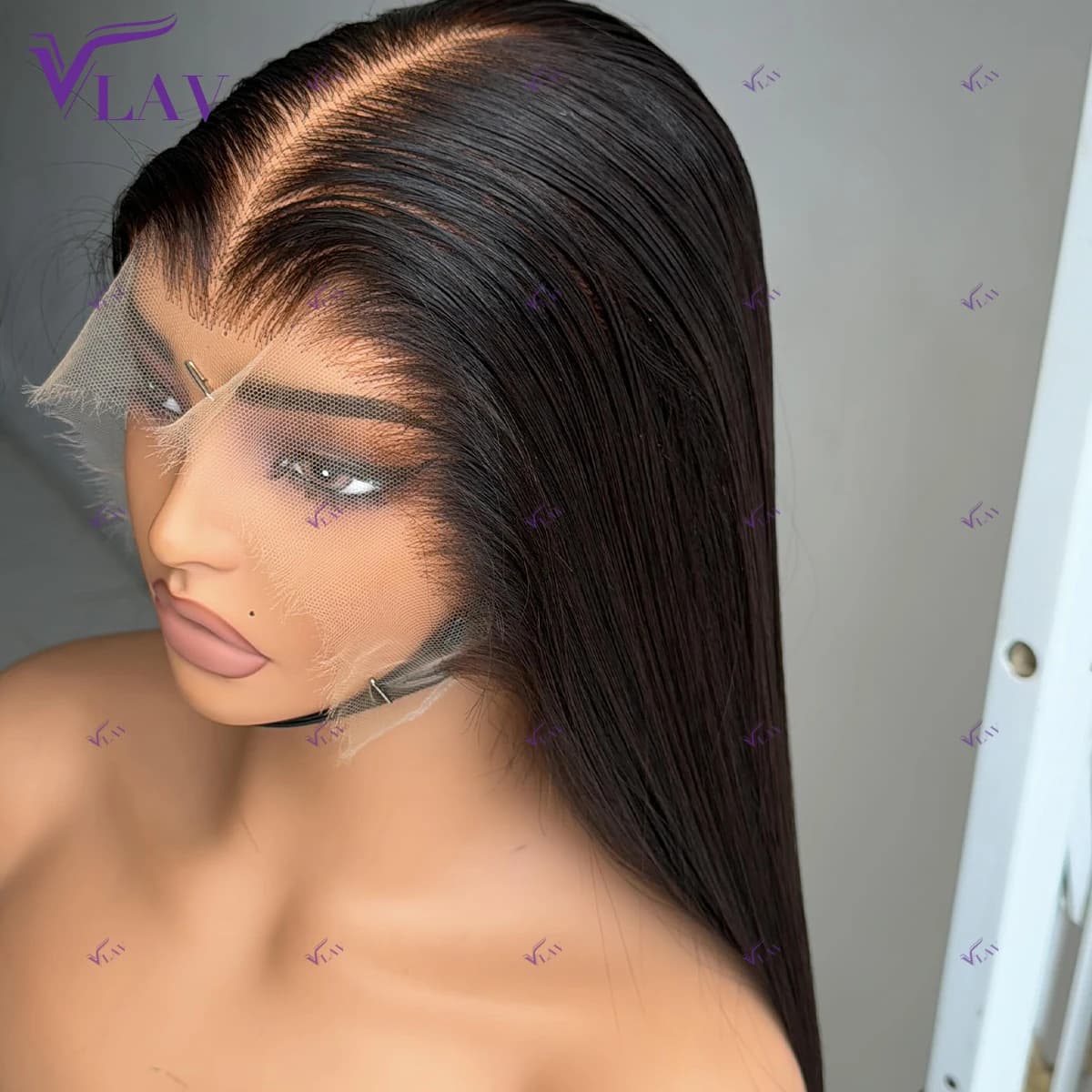 Silky Straight 360 HD Transparent Lace Human Hair Wigs Glueless Wigs Human Hair 13×6 HD Lace Frontal Wigs 100% Human Hair VLAV