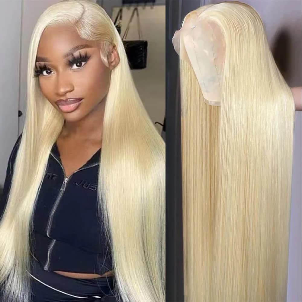 13x4 13x6 HD Transparent Blonde Straight 13x4 13x6 Lace Front Human Hair Wigs Brazilian Lace Frontal For Women Lace Frontal Wig