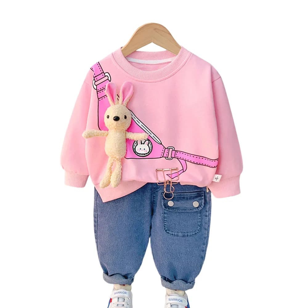 Kids Sweatsuit Sets 2024 Spring Autumn Baby Boy Clothes 1 To 2 Years Cartoon Long Sleeve Hoodies Tops and Pants for Boys Suit