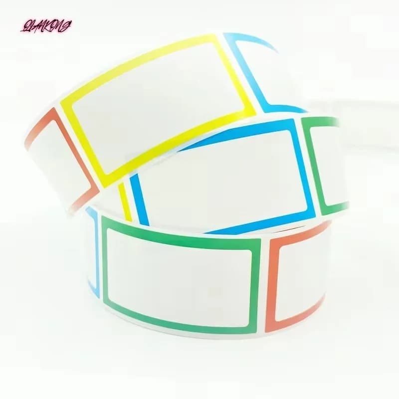 250Pcs/Roll Colorful Blank Handwritten Name Tag Stickers Personalized Labels Children School Teacher Offer Water Bottle Desk