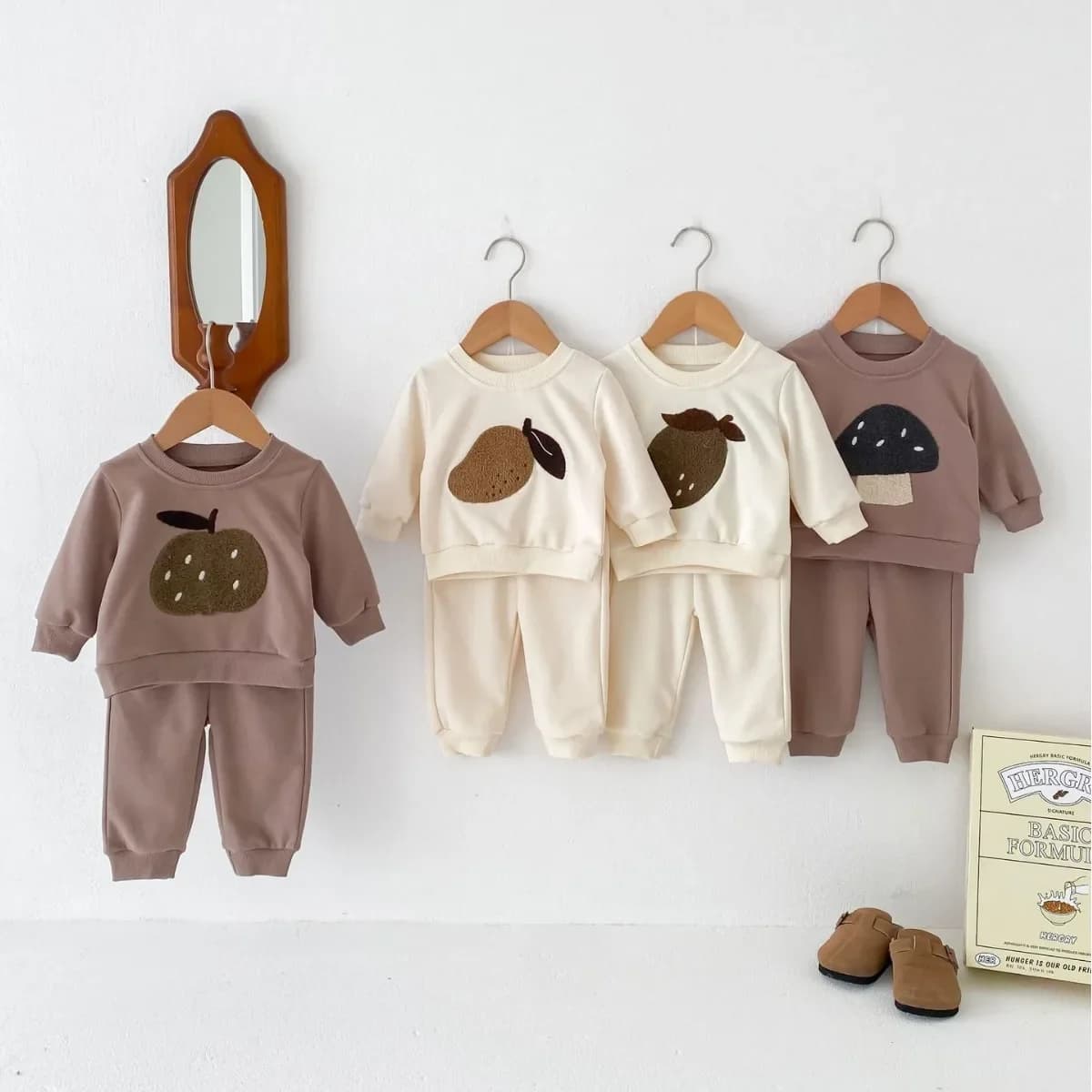 2024 New Quality Cotton Baby Toddler Boy Girls Set Kids Clothes for Children Pullover Sweatshirts+Solid Sports Pants Fashion