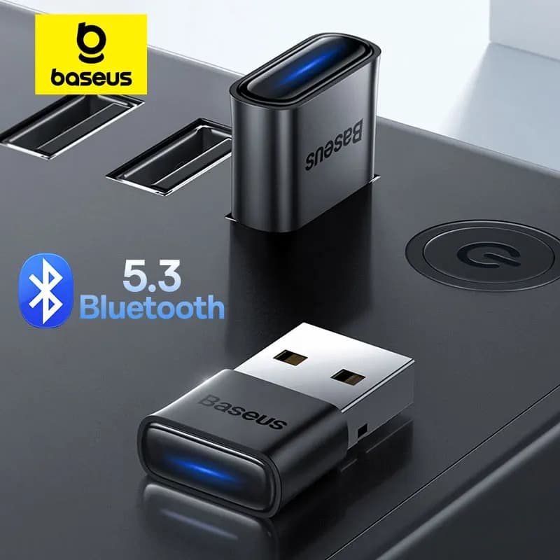 Baseus USB Bluetooth Adapter Dongle Adaptador Bluetooth 5.3 for PC Laptop Wireless Speaker Audio Receiver USB Transmitter
