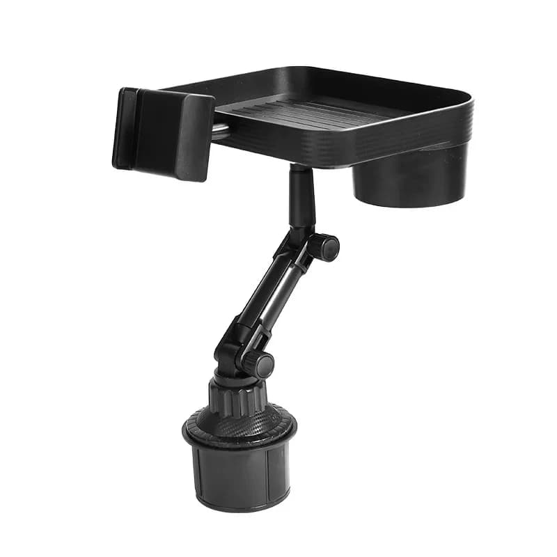 Car Cup Phone Holder Stand Mount Tray 360 Degree Rotation Table Slot Food Organized Adjustable Drink Accesories