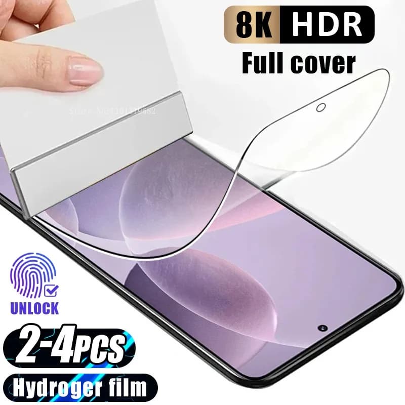 Silicone Soft Hydrogel Film For Xiaomi Redmi Note 13 13R 12 11 10S 10 9 Pro Screen Protector Redmi 13C A3X Turbo 3 K70 not glass
