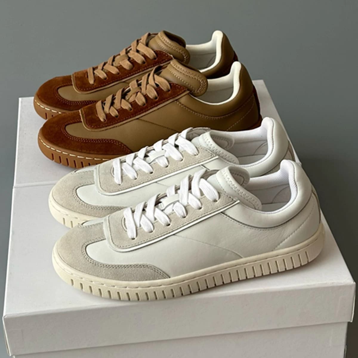 Dave&Di Old School Style Vintage German Training Shoes Cow Suede Casual Board Shoes Sneakers Shoes Women