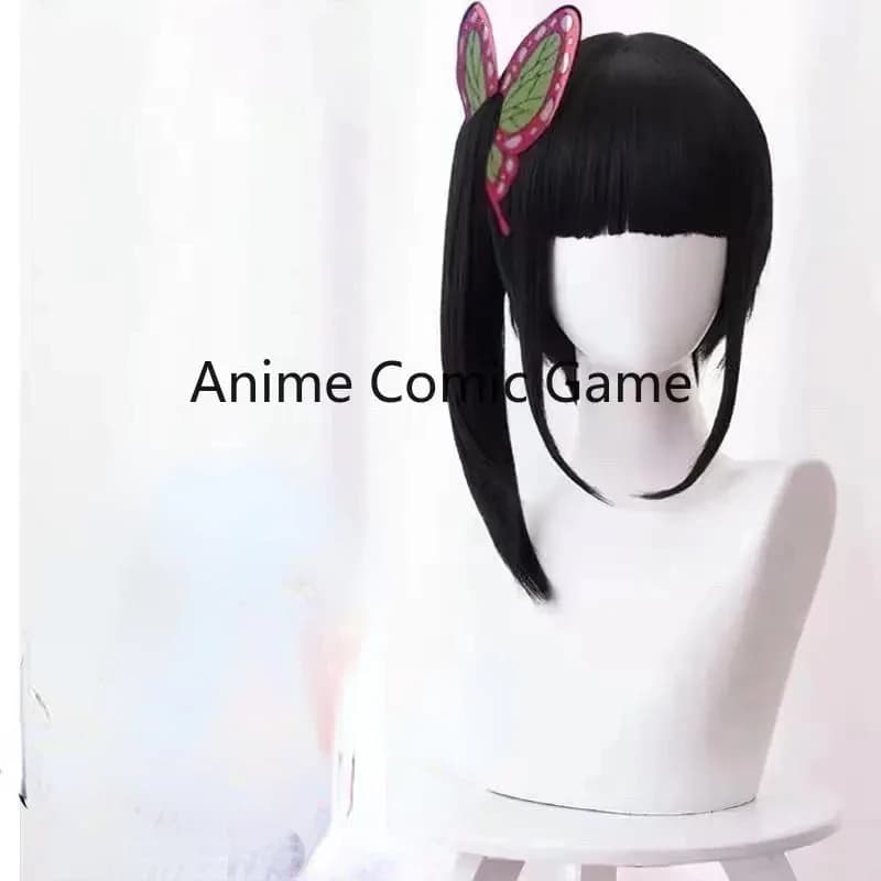 In Stock Anime Tsuyuri Kanao Cosplay Wigs 30cm Short Heat Resistant Synthetic Hair+ Wig Cap for Girls Women Men