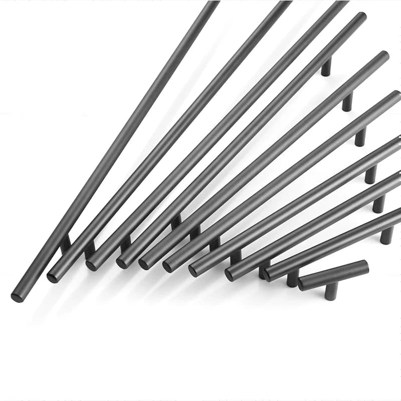 2" ~ 24'' Kitchen Door T Bar Straight Handle Knobs Cabinet Pull Diameter 10mm Stainless Steel Handles Furniture Hardware