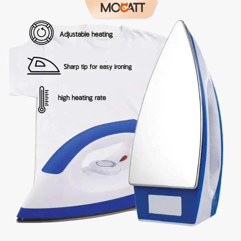 MOCATT Adjustable Temperature Handheld Dry Iron,20 Second Fast Heating Ironing Machine,Fast Wrinkle Removal For Clothes