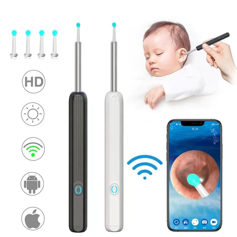 Wireless Smart Visual Ear Cleaner Otoscope Ear Wax Removal Tool With 1296P Camera Ear Endoscope Ear Tools Health Care Kit