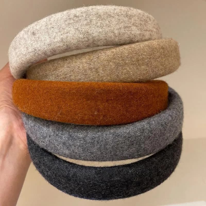 Wool Knitting Headband Hairbands Women Girls Sponge Padded Simple Hair Hoop Band Bezel Hair Accessories Autumn Winter Fashion