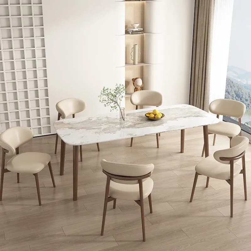 Nordic Modern Minimalist Solid Wood Dining Chairs Home Chairs Book Tables And Chairs, Light Luxury Designer Backrest Chairs Home