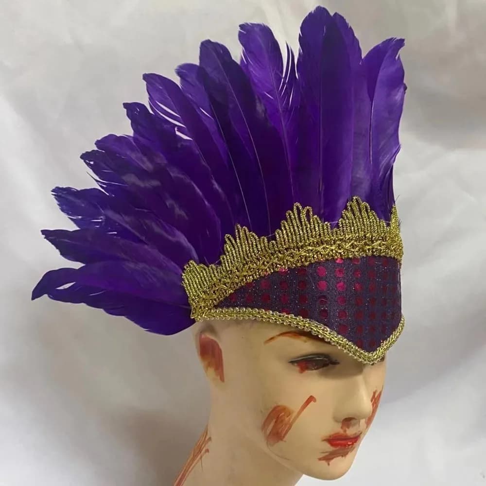 New Feather Feather Headdress Colorful Adjustable Headwear Head-mounted Colored Headwear Children's Day