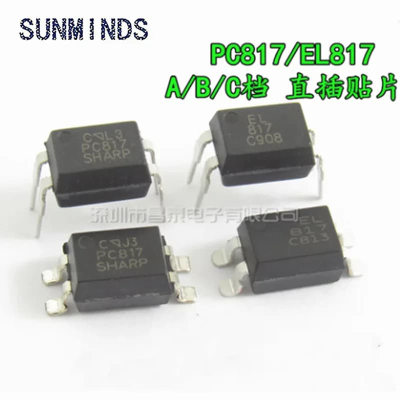 20PCS  Optocoupler  817 PC817 PC817C EL817C A B C D File  SOP-4  DIP-4