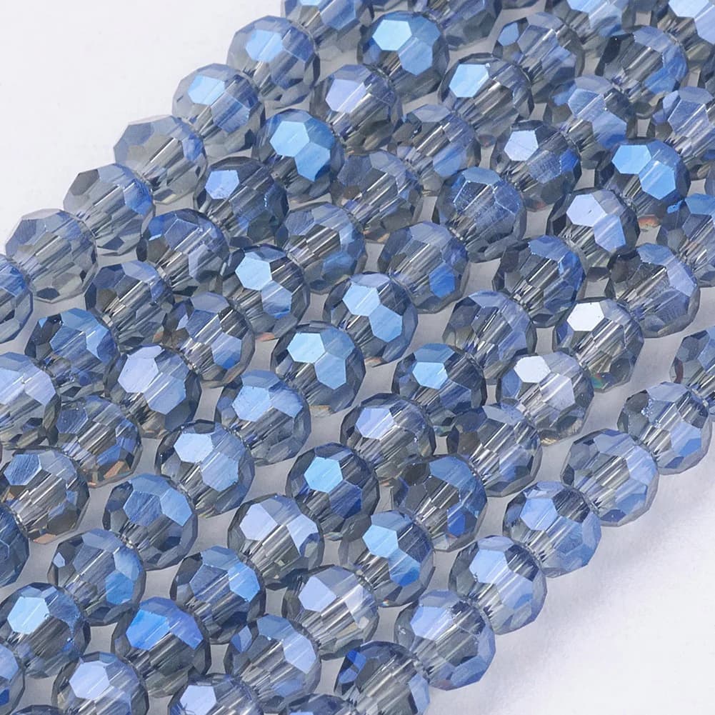 10 Strand 3mm Electroplate Glass Beads Strands Faceted(32 Facets) Round for Making DIY Jewelry Neclace Bracelet Earring Craft